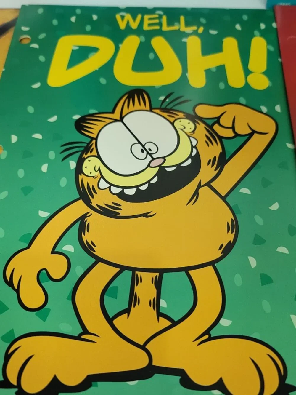 Lot of 6 Vintage Garfield Jim Davis School Folder Mead Paws Bad to the Bone Duh